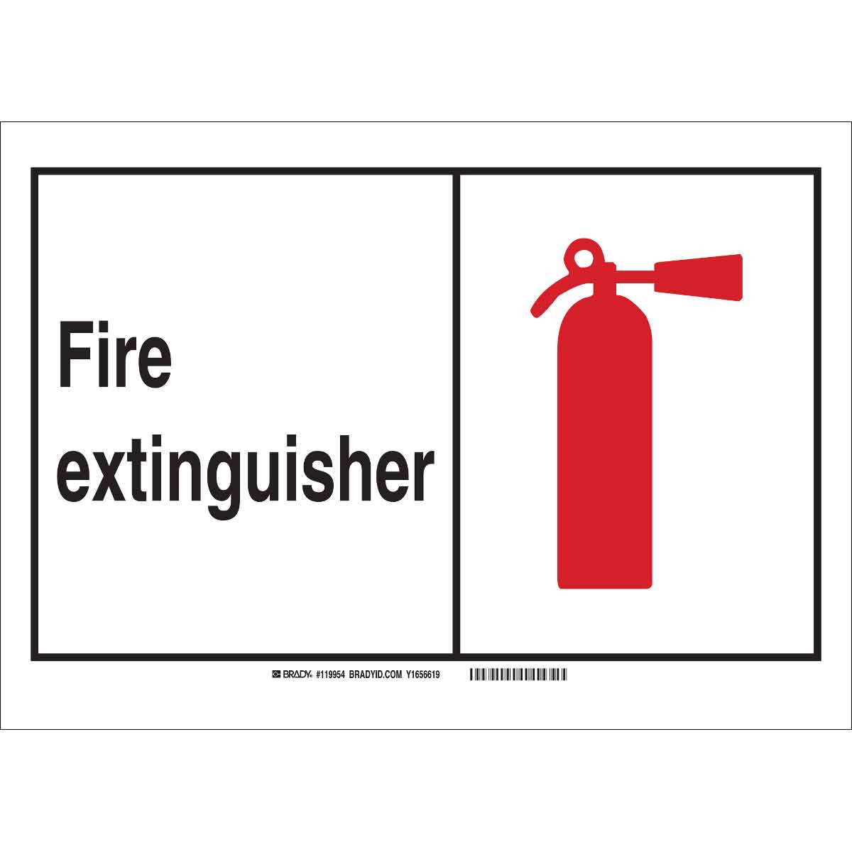 B302 10X7 BLK,RED/WHT FIRE SAFETY SIGN