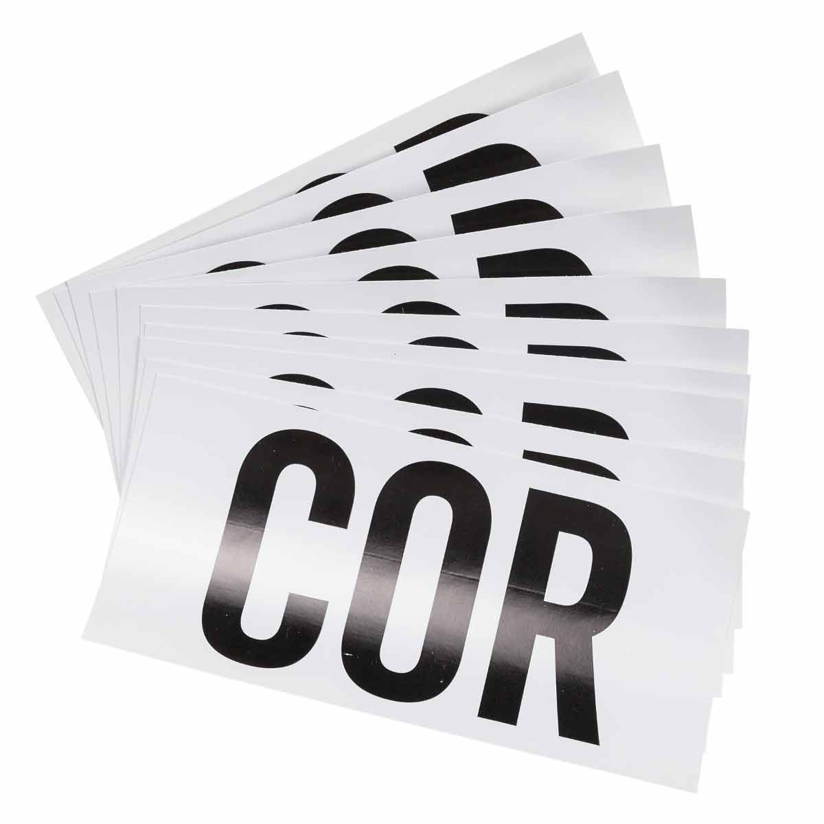 121054 B7569 3X6" BLK/WHT COR 10/PK