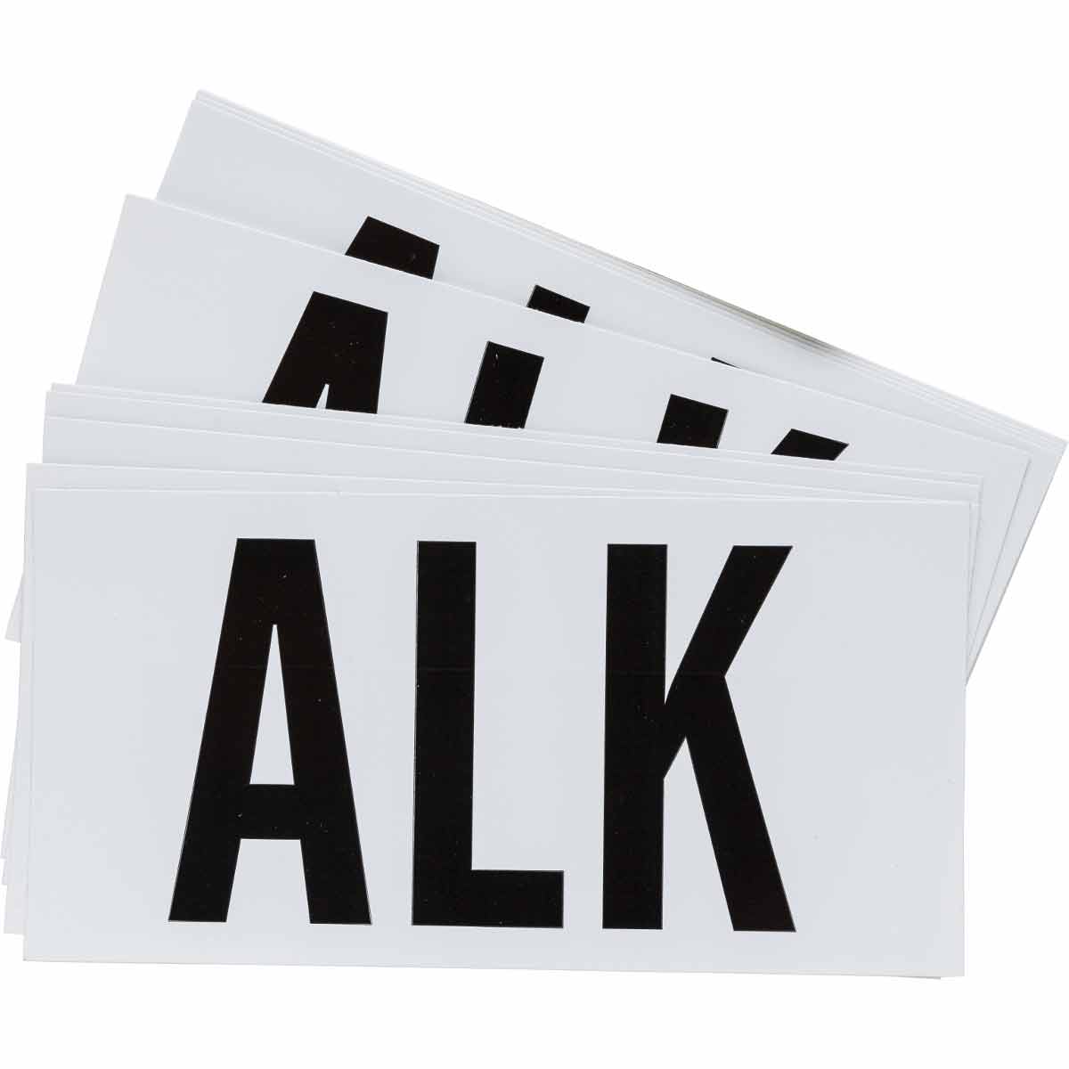 121055 B7569 3X6 BLK/WHT "ALK" 10/PK