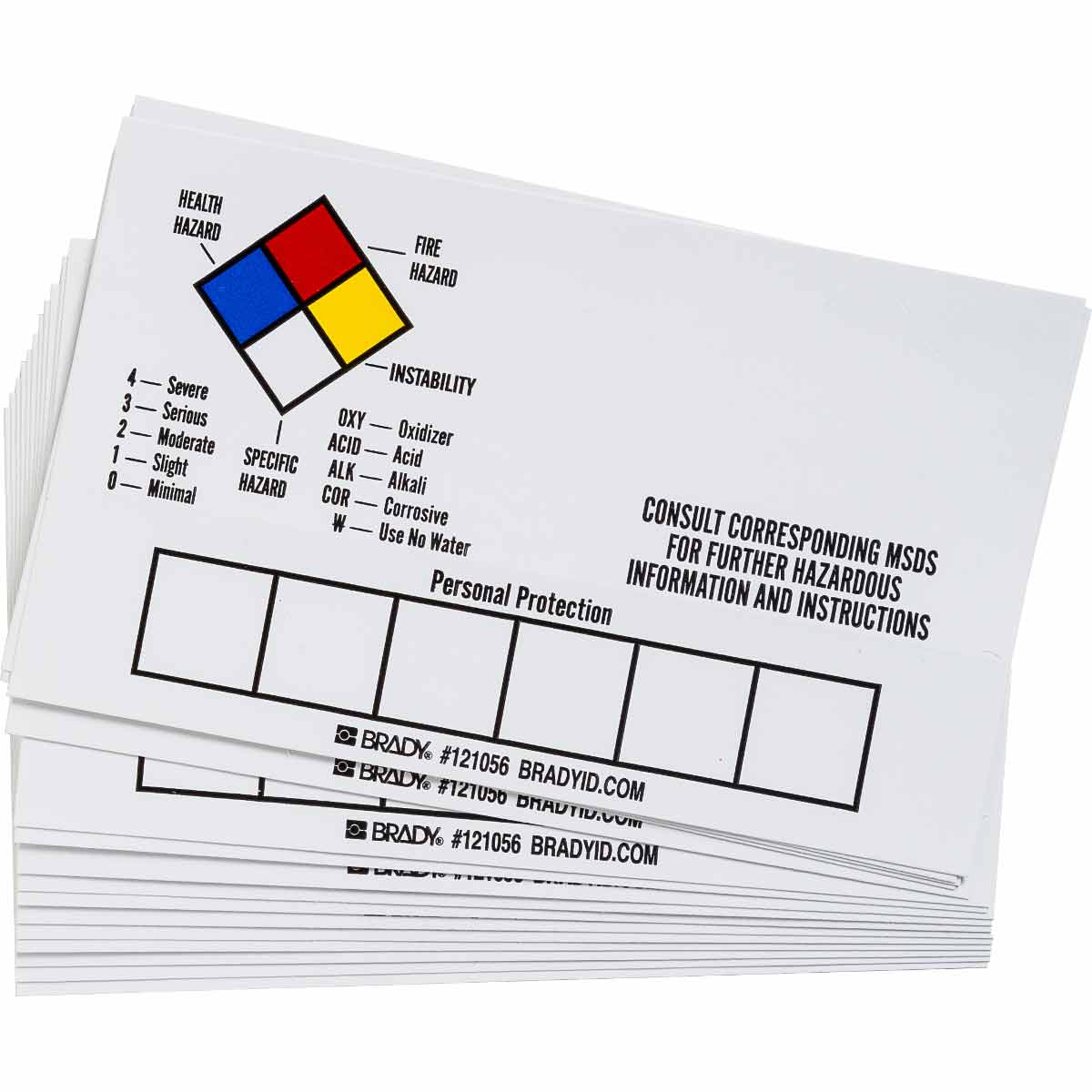 121056 B7569,5X3,NFPA CONTAINER LABEL,50/PAC