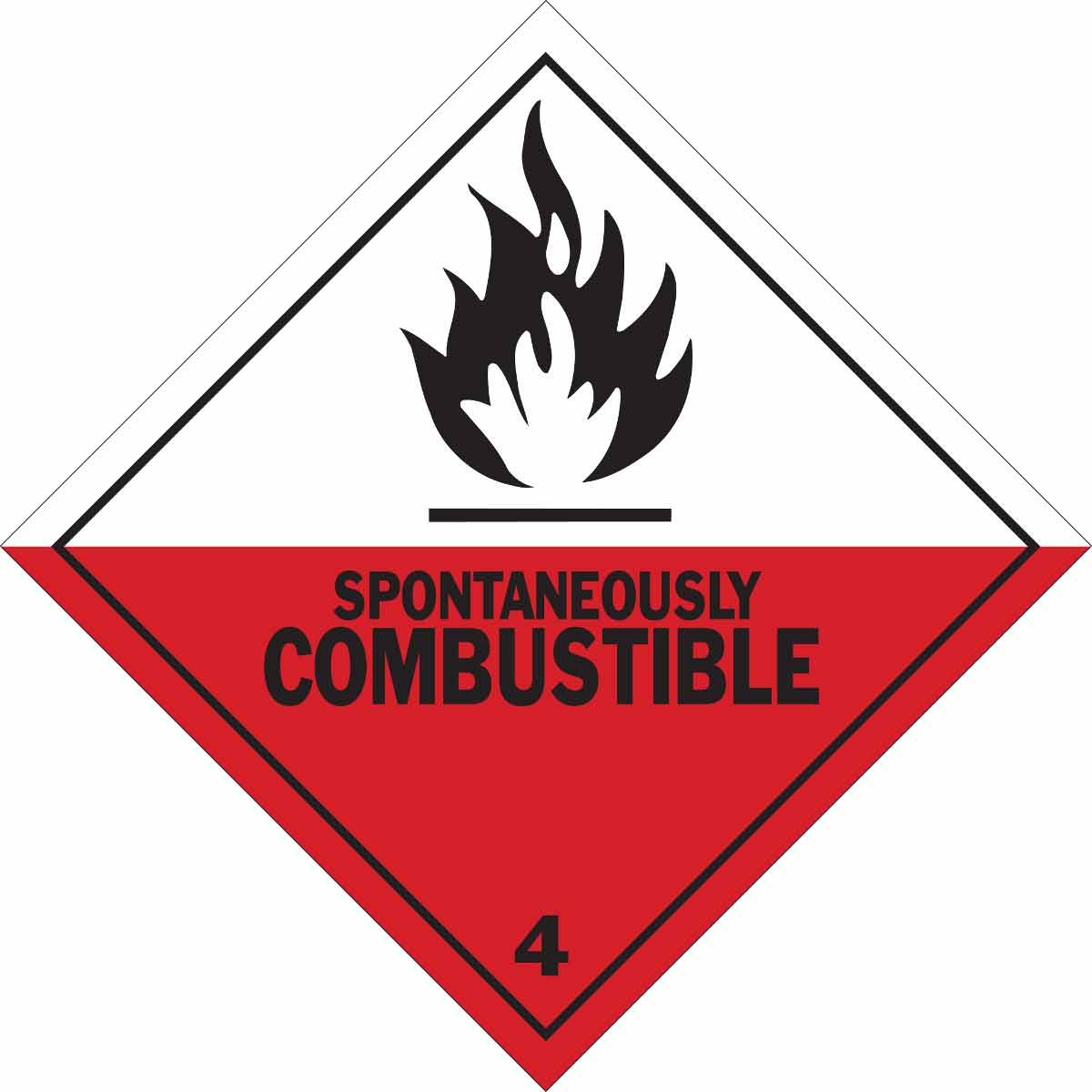121069 B7569 4X4 BLK,RED/WHT 500/RL COMBUSTIBLE