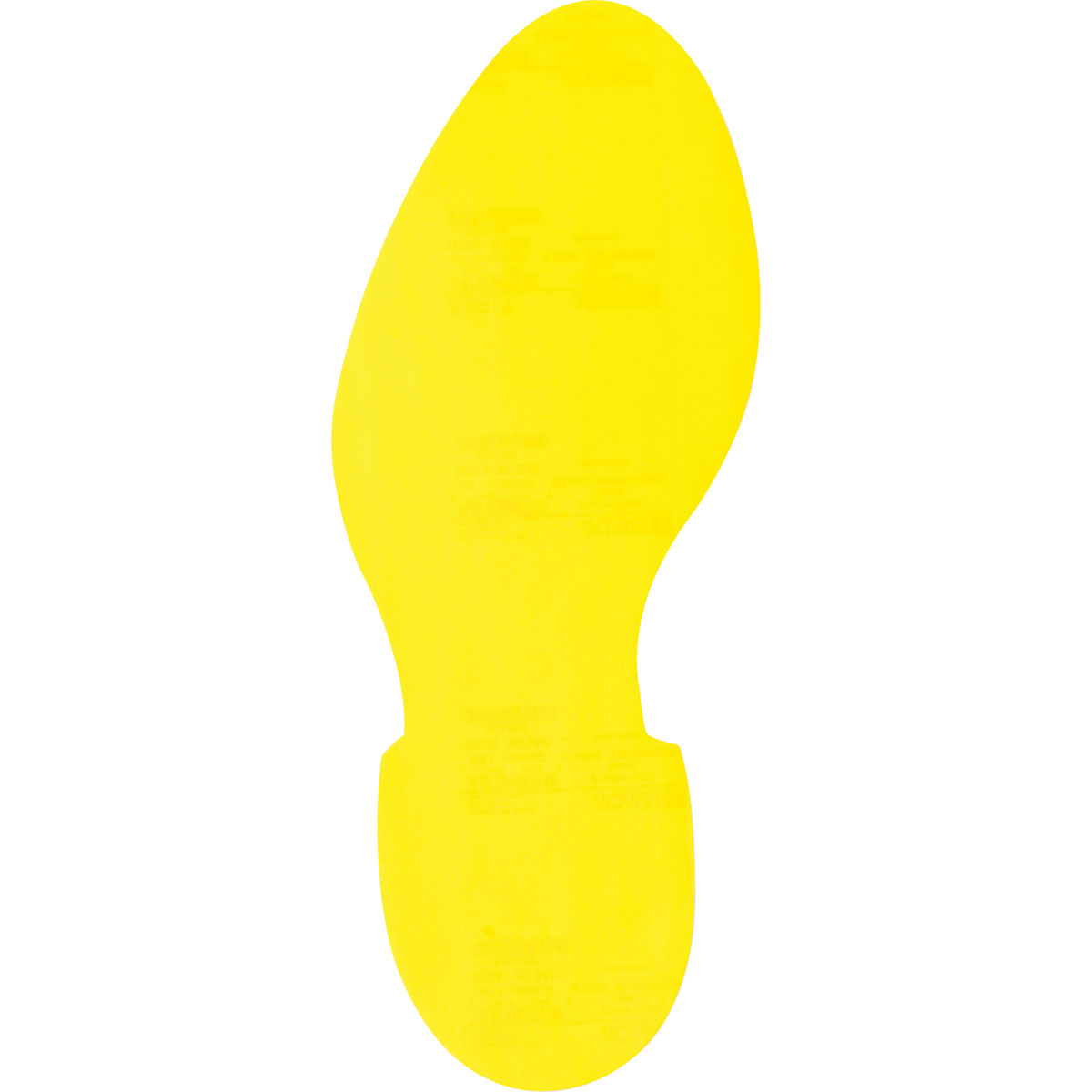 121405 B7569 VINYL FOOTPRINT-LEFT 12" YEL 1 PC