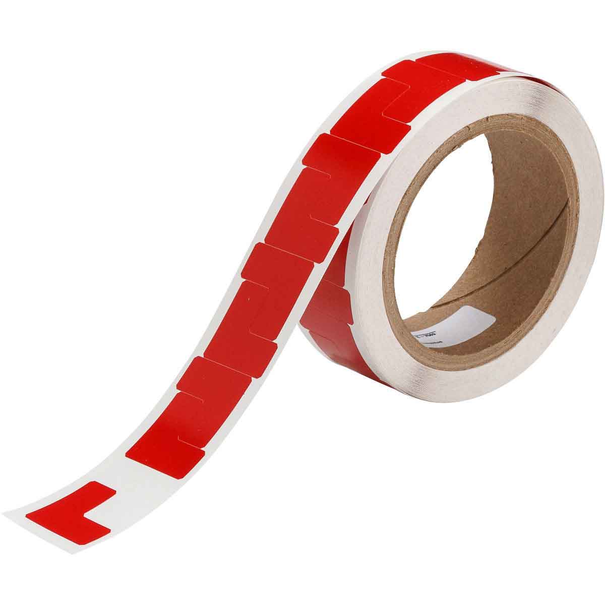 121413 B7569,RED,1.1"X1.1",L-SHAPE