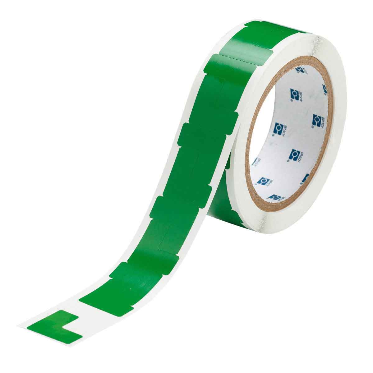 121416 B7569 GREEN 1.1"X1.1" L-SHAPE