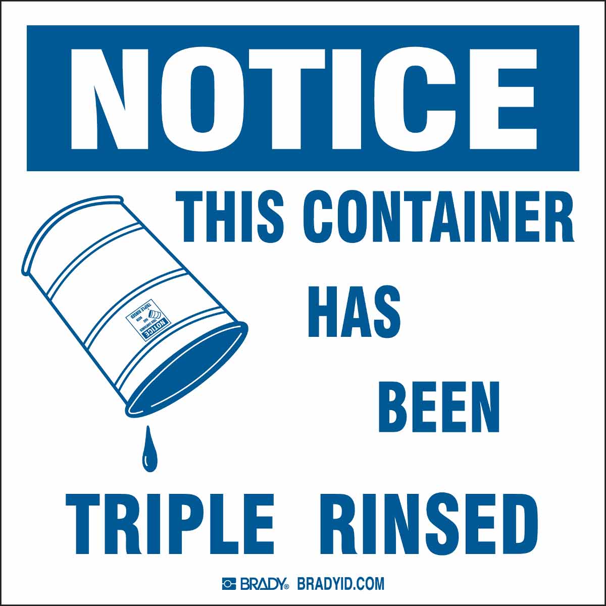 121436 B7569 6X6 BLU/WHT NOTICE LABEL 100/PKG