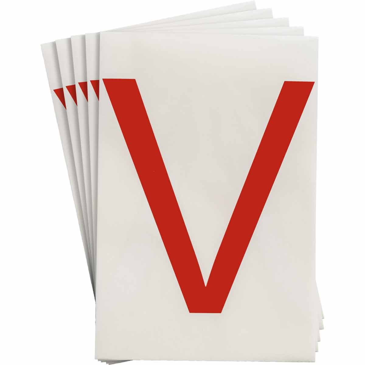 121819 8 in Polyester N&L Red V 20/PK