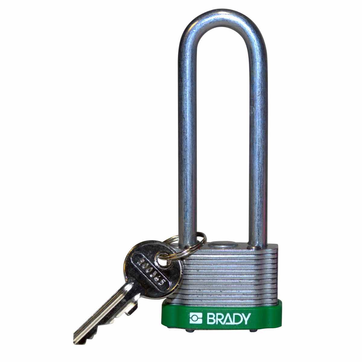 123245 Steel Padlock 3" Steel Shackle KD GN