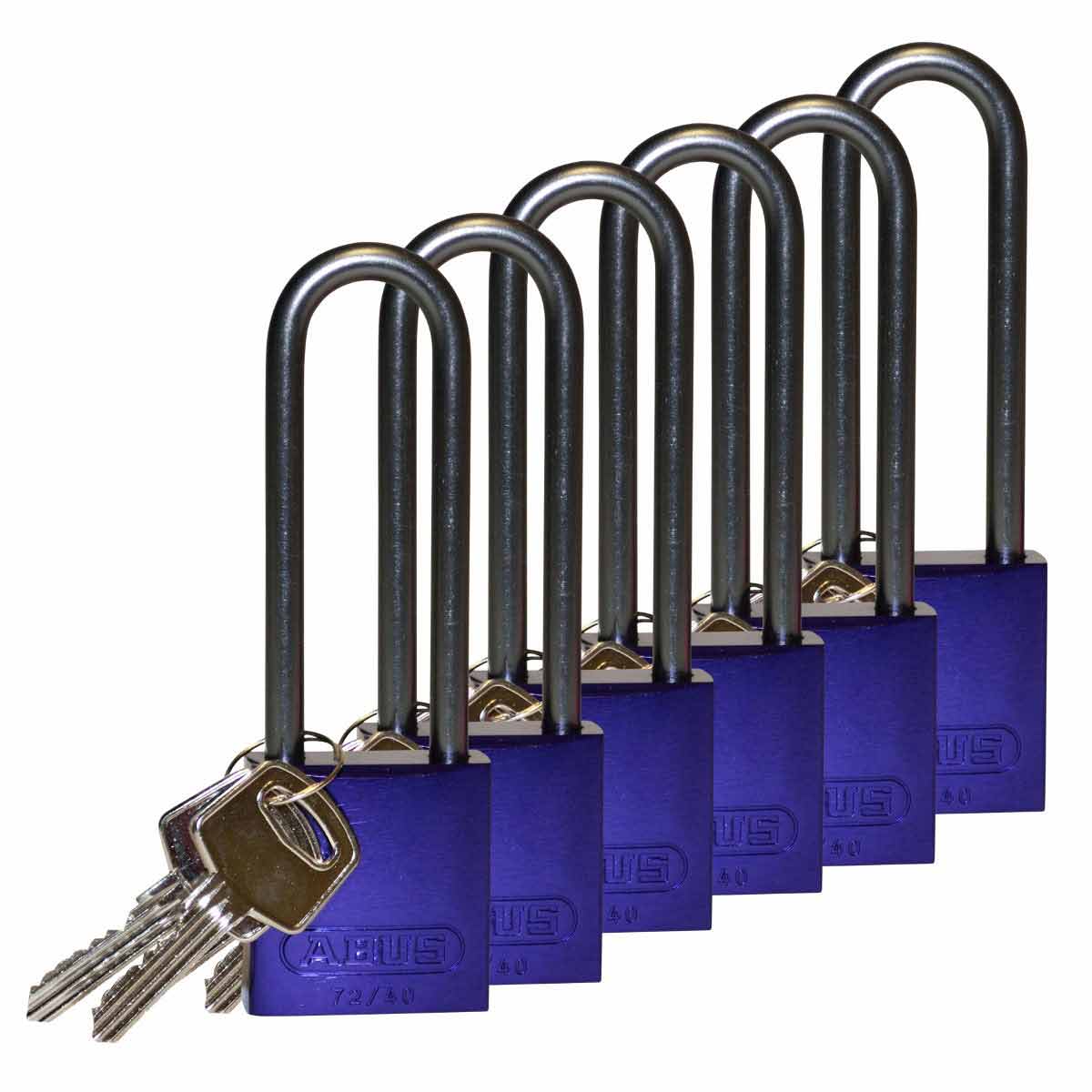 123291 Alum Padlock 3" Alum Shackle KD PL 6PK