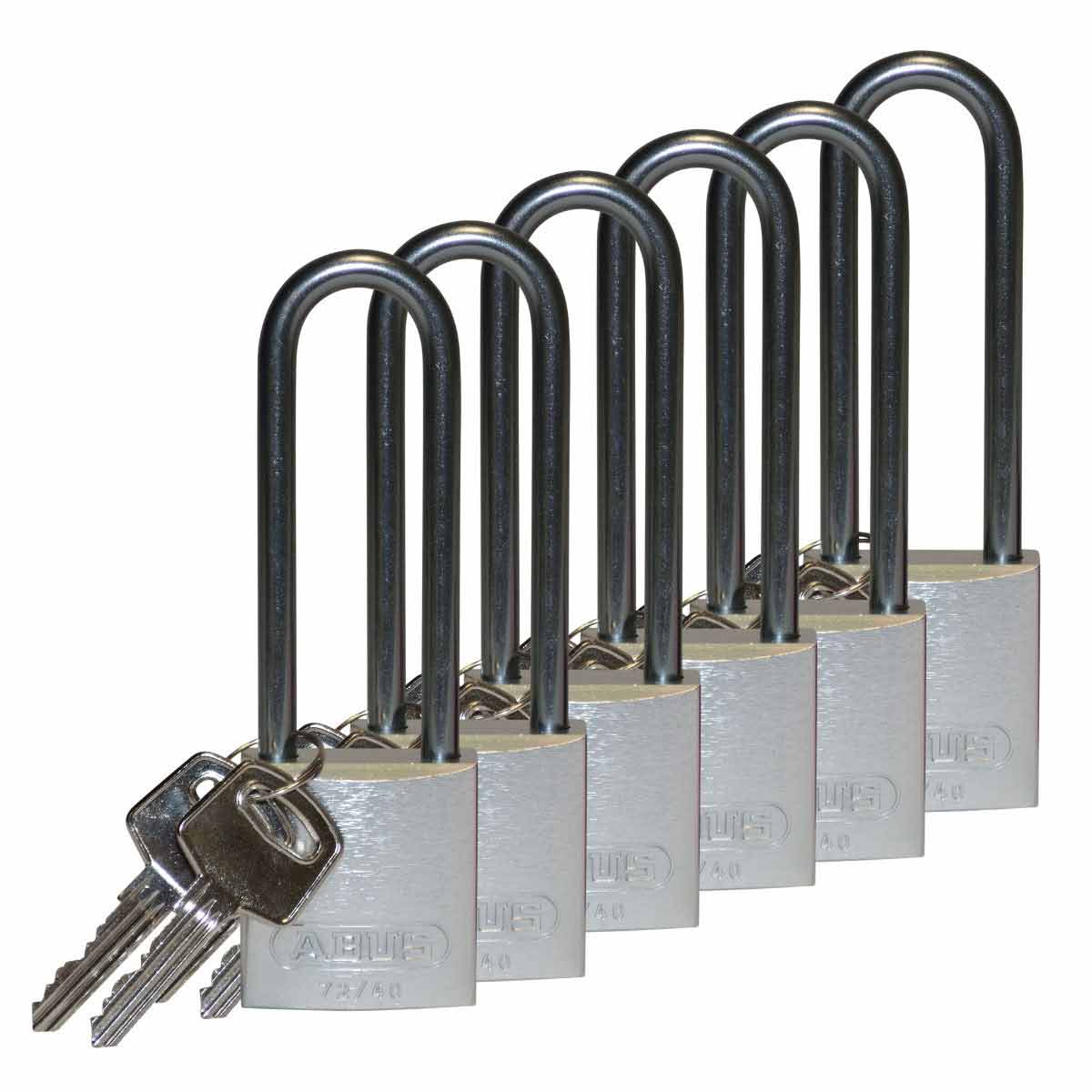 123292 Alum Padlock 3" Alum Shackle KD SL 6PK