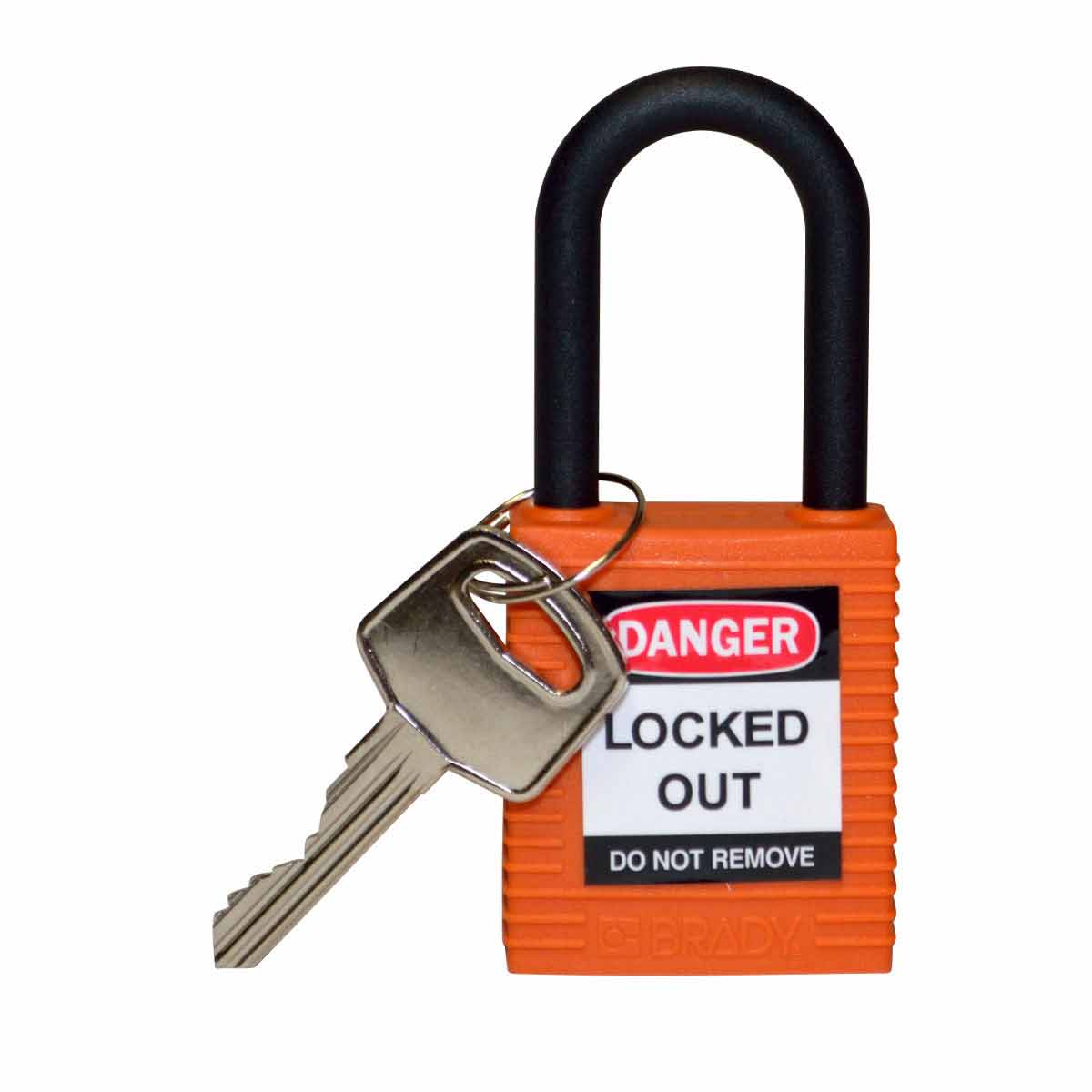 123328 Nylon Padlock 1.5" Nylon Shackle KD OR
