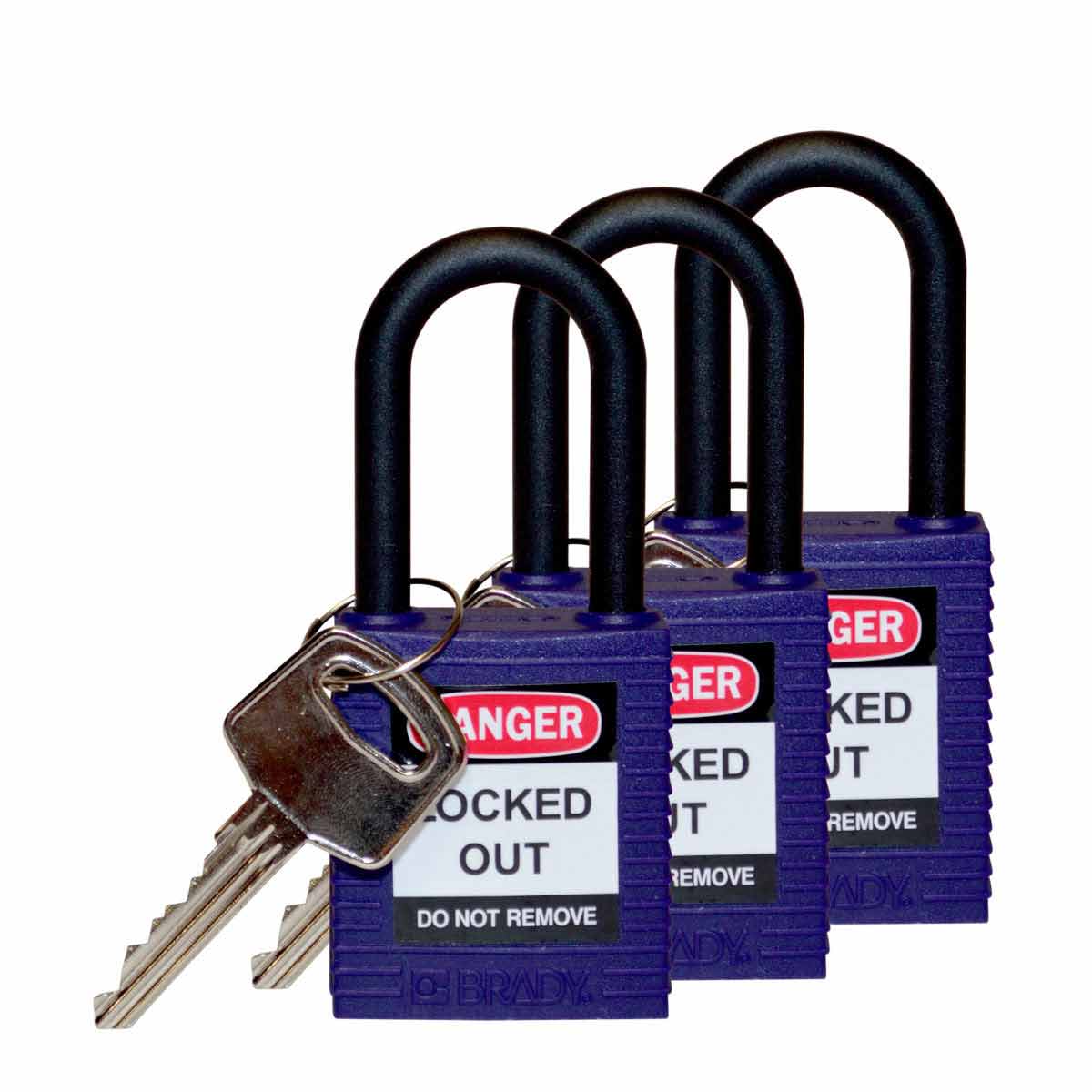 123340 Nylon Padlock 1.5" Nylon Shkl KA PL 3PK