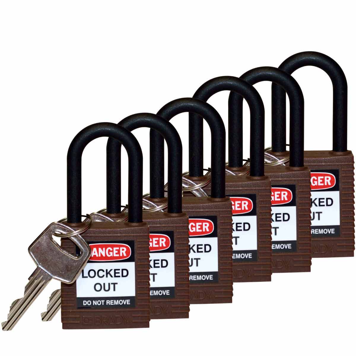 123357 Nylon Padlock 1.5" Nylon Shkl KD BN 6PK