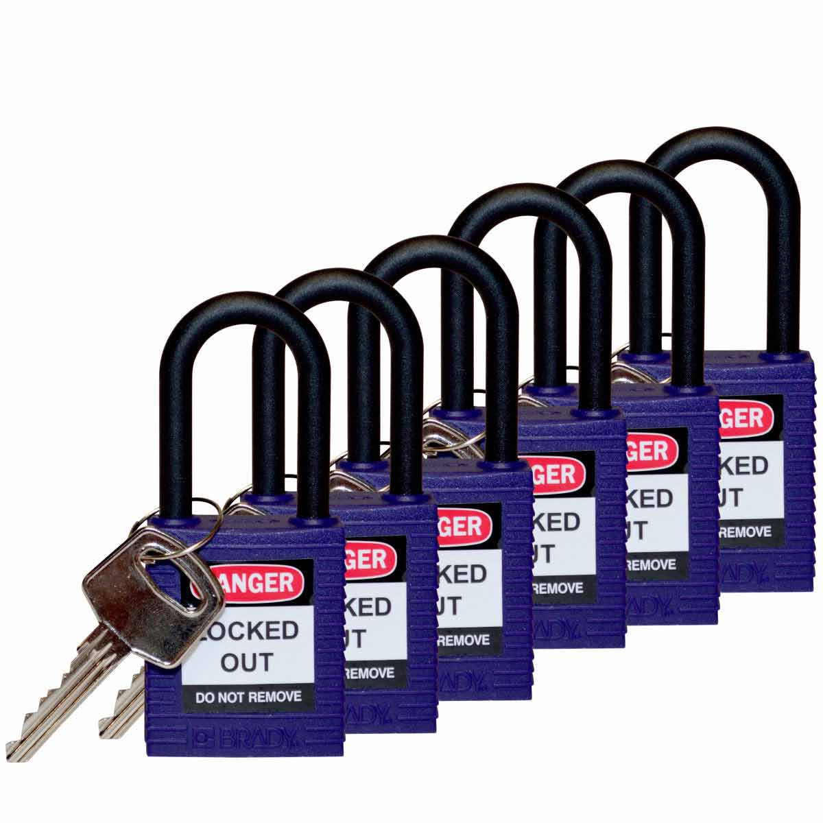 123358 Nylon Padlock 1.5" Nylon Shkl KD PL 6PK