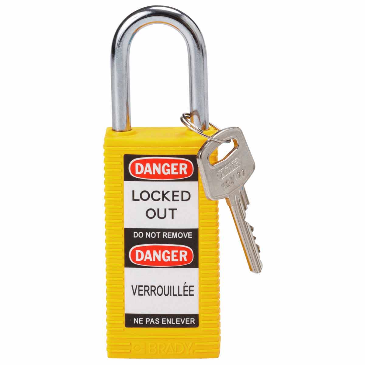 123408 Long Body Nylon Padlock 1.5" KD YL