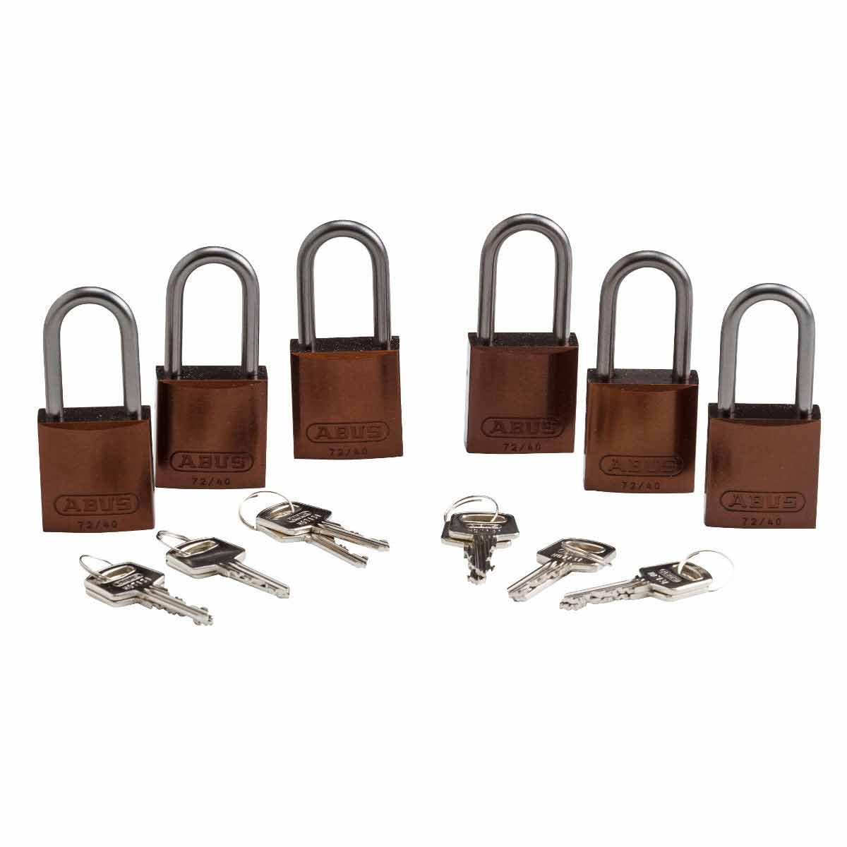 104579 Alum Padlock 1.5" Alum Shackle KD BN 6PK