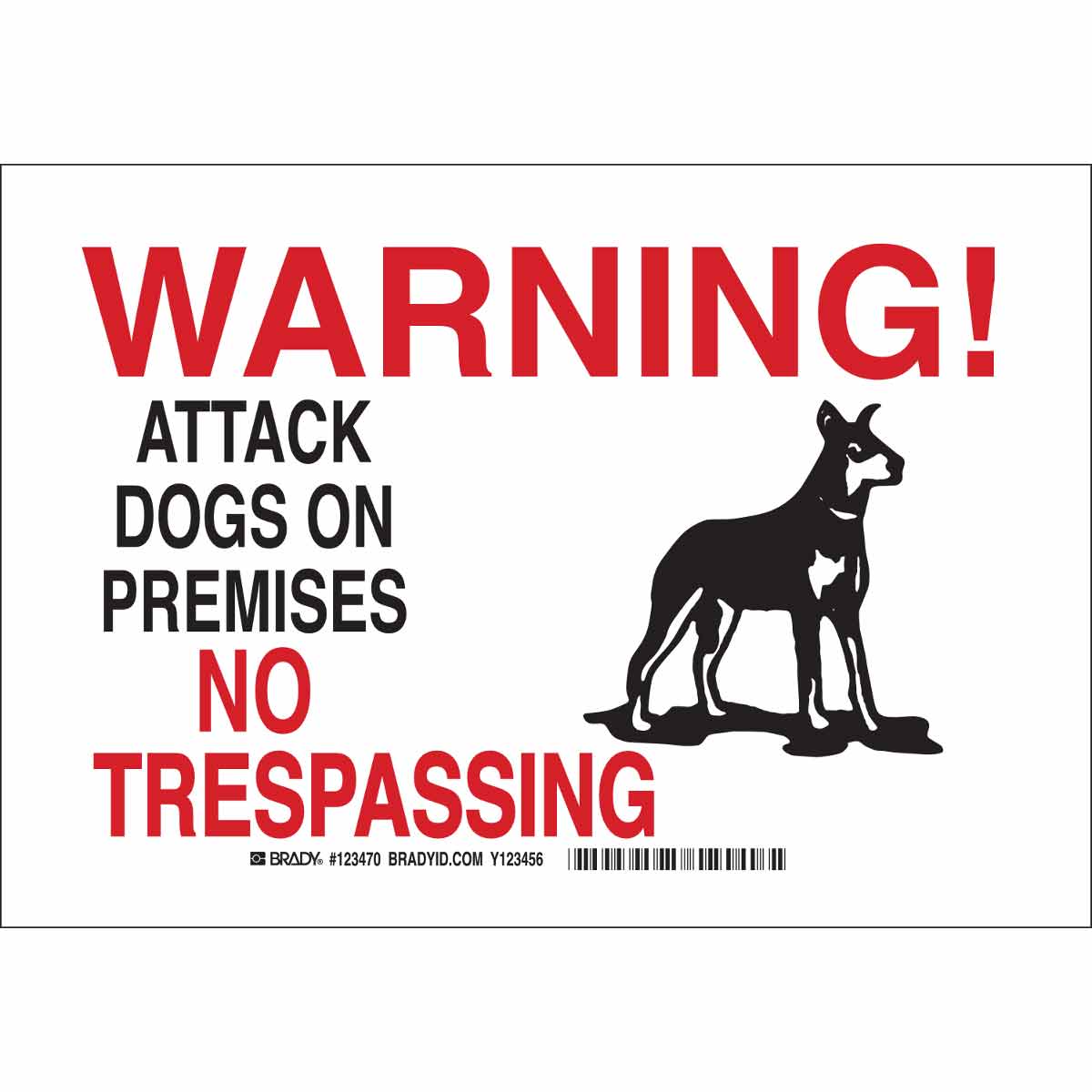 warning guard dog sign