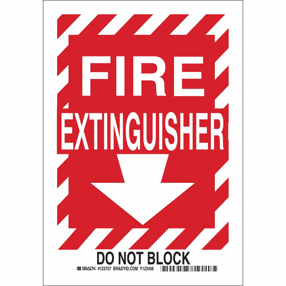 123755 B555 10X7 BLK/WHT/RED FIRE EXTINGUISHER