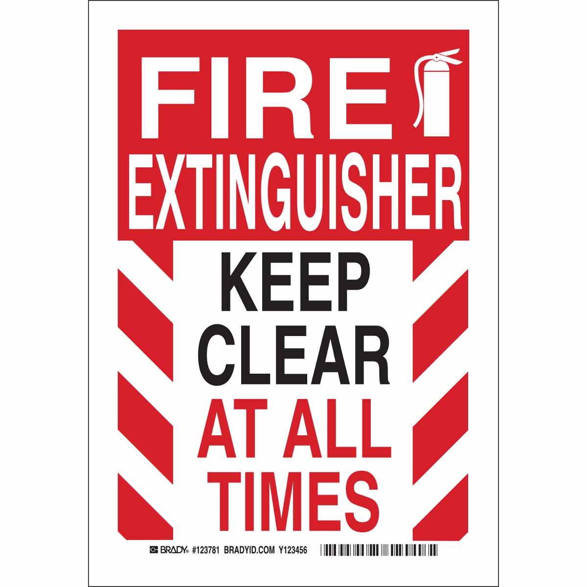 7 X 10 Legend Fire Lane Keep Clear At All Times Brady 41252 Aluminum Fire Sign 