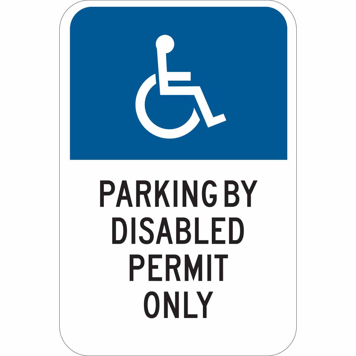 Disabled parking only safety sign 