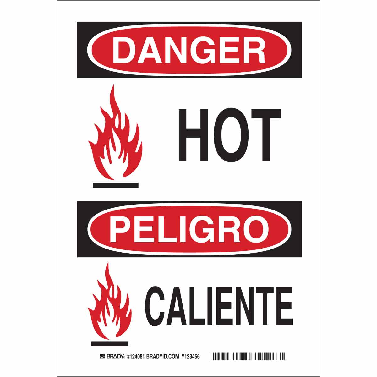 124083 B401 14X10 BLK/RED/WHT BILING/DNGR HOT