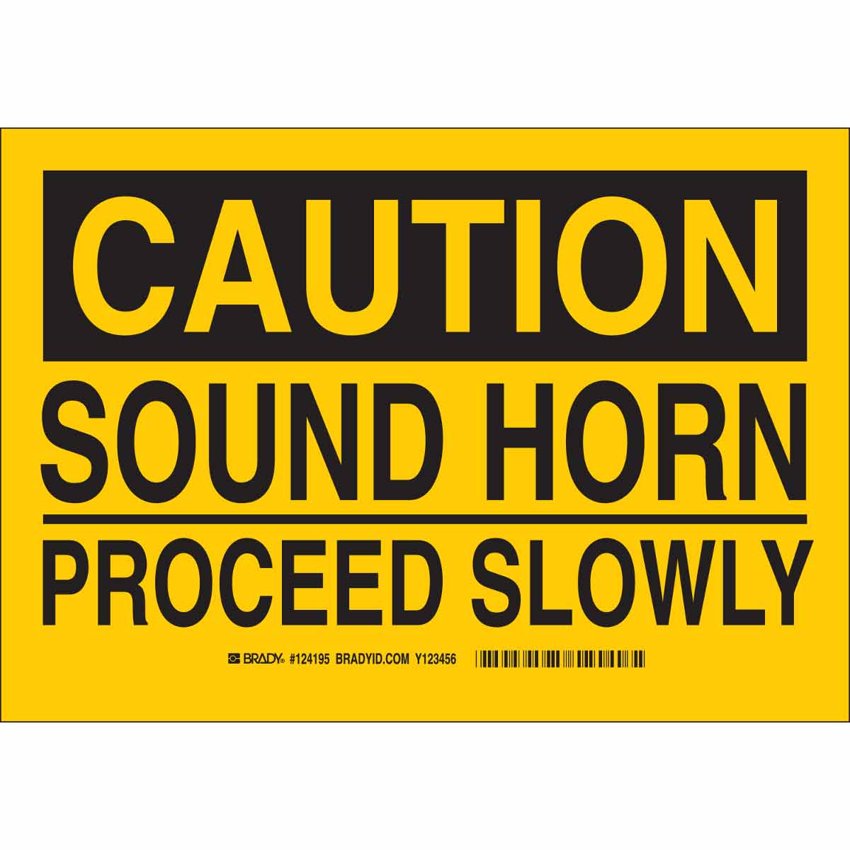 124195 B302 7X10 BLK/YEL CAUTION SOUND HORN