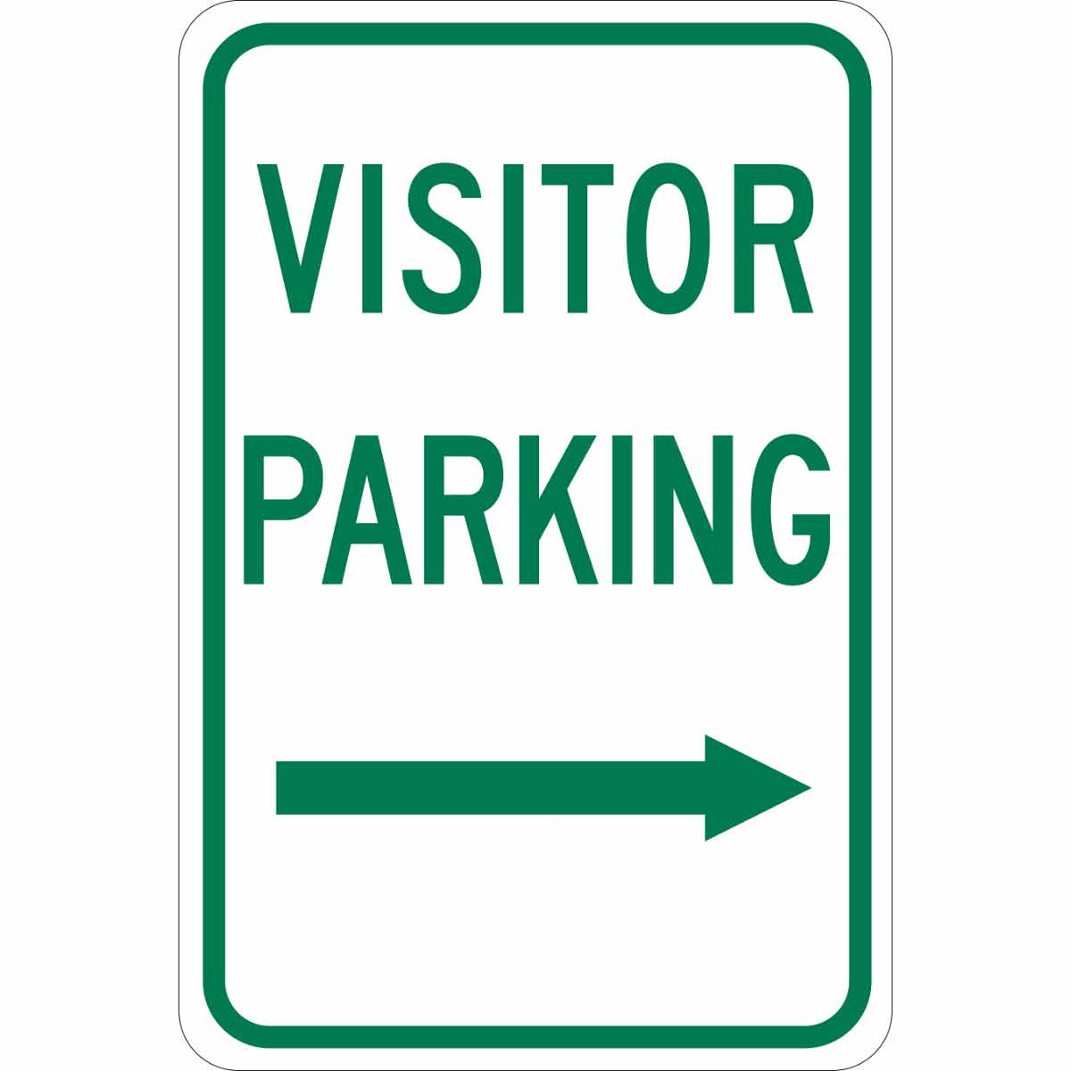 124371 B555 18X12 GRN/WHT VISITOR PARKING