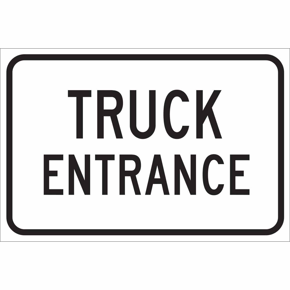 124418 B302 12X18 BLK/WHT TRUCK ENTRANCE