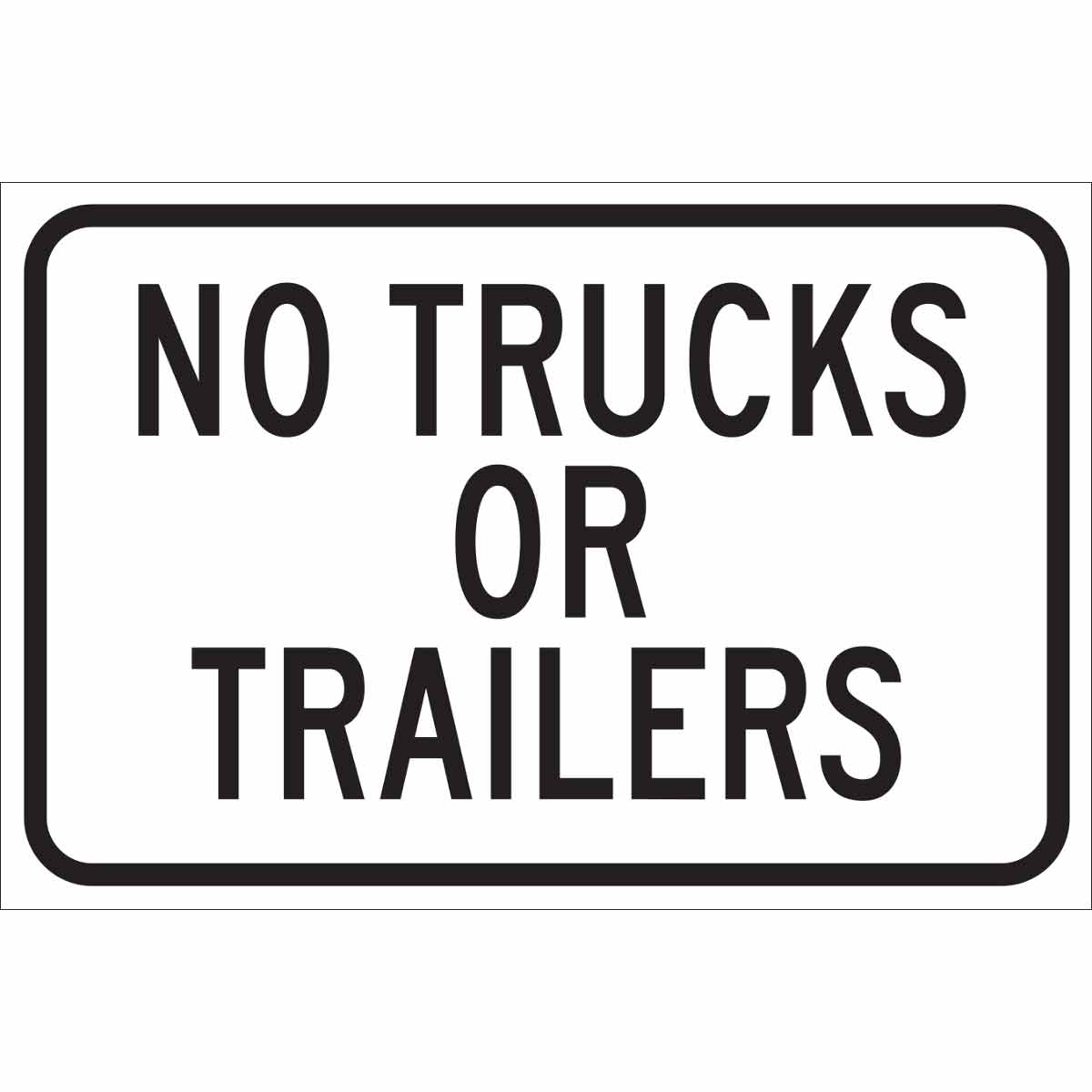 124456 B401 12X18 BLK/WHT NO TRUCKS OR TRAILERS