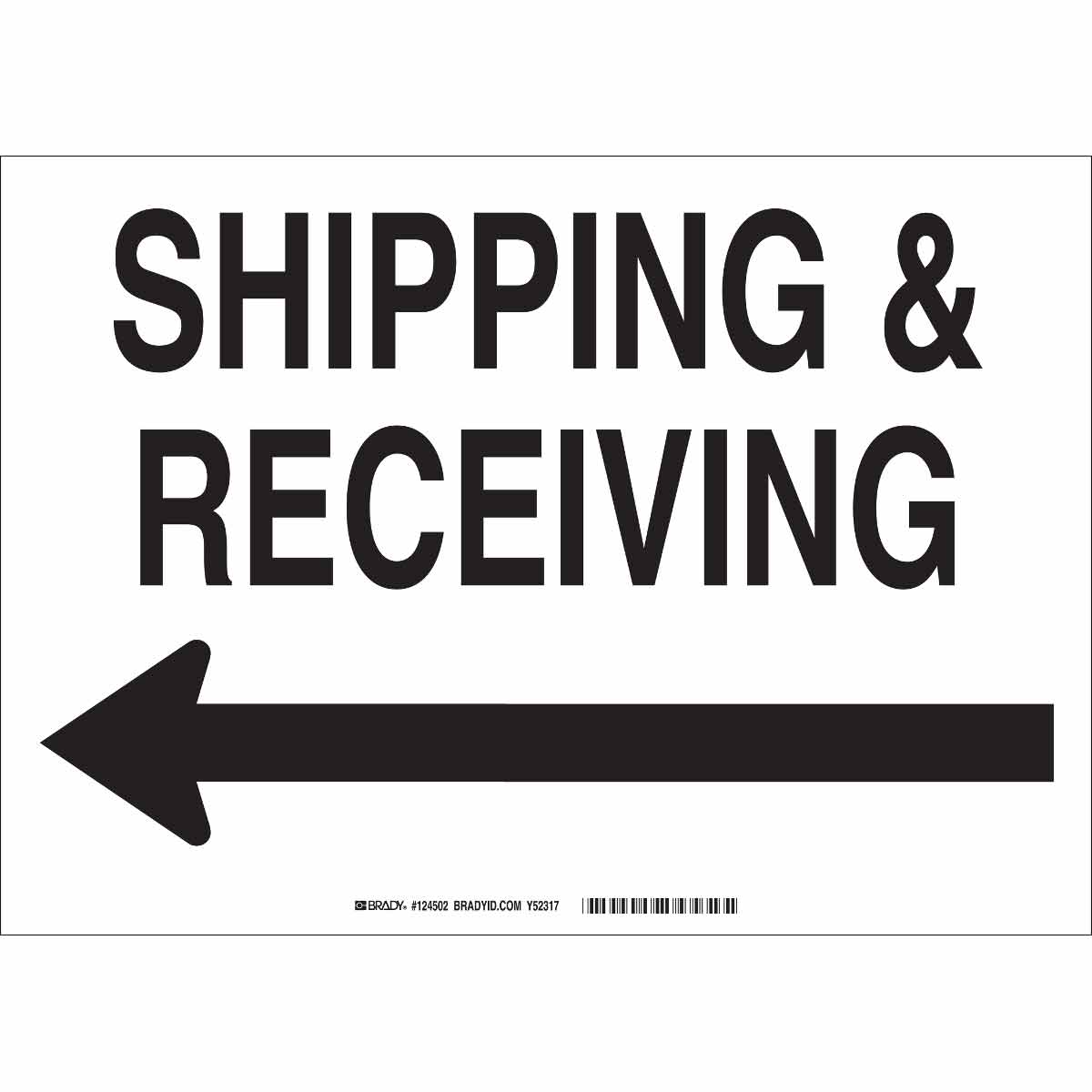 124501 B401 10X14 BLK/WHT SHIPPING & RECEIVING