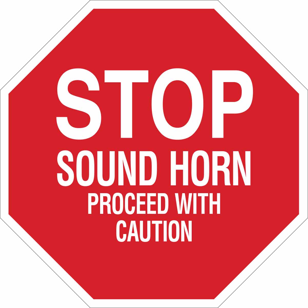 124508 B555 24X24 WHT/RED STOP SOUND HORN