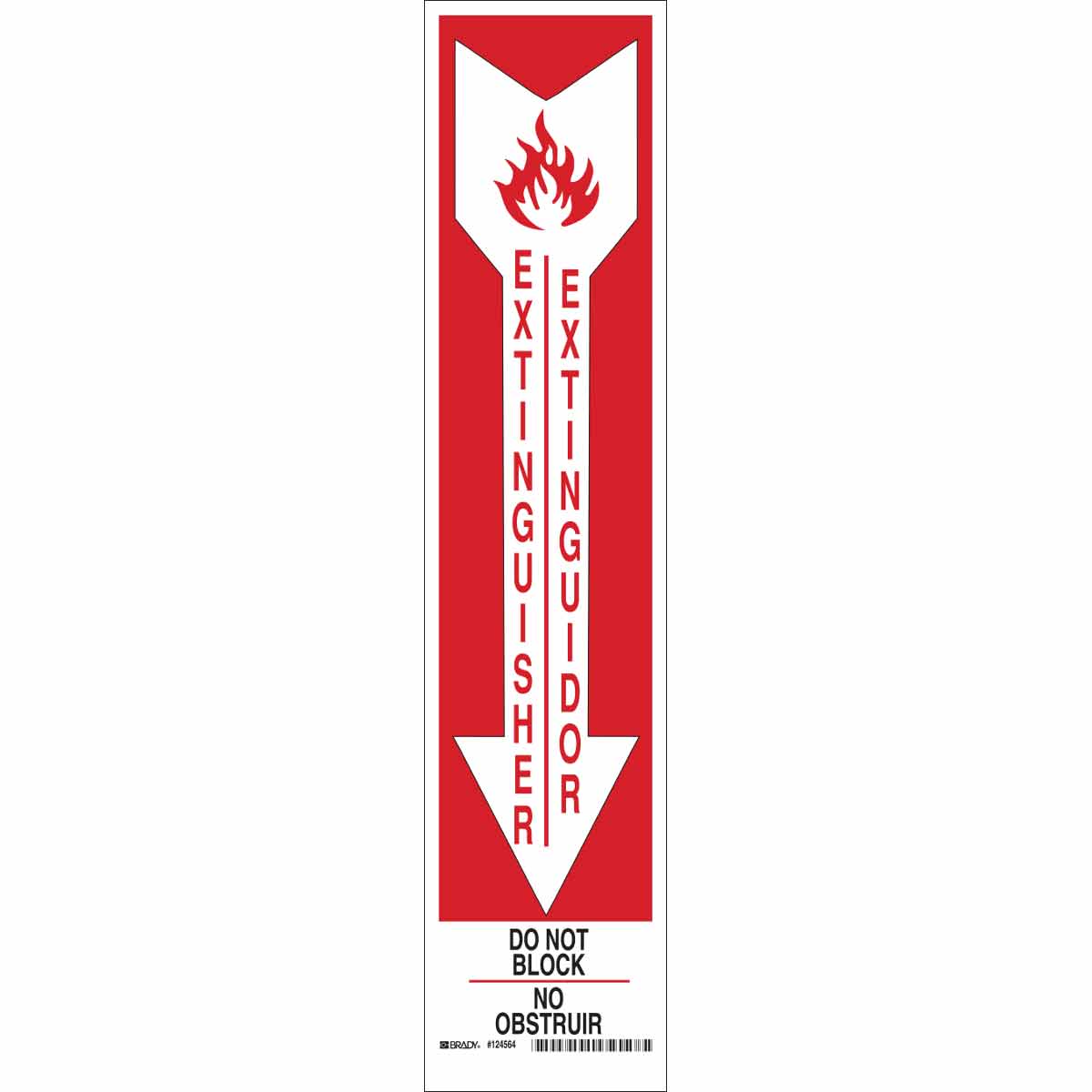 124562 B555 18X4 BLK/RED/WHT EXTINGUISHER DO