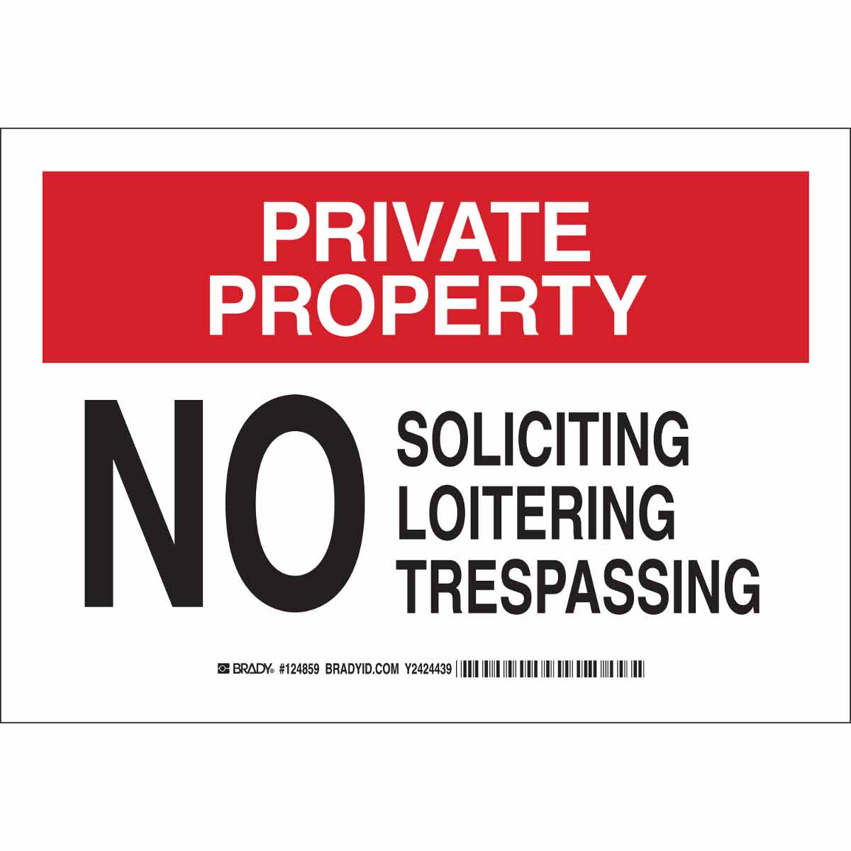 Private Property No Soliciting No Trespassing Under surveillance Aluminum sign B 