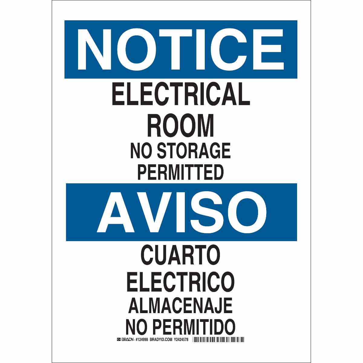 124996 B401 10X7 BLK/BLU/WHT BILING/NOTICE