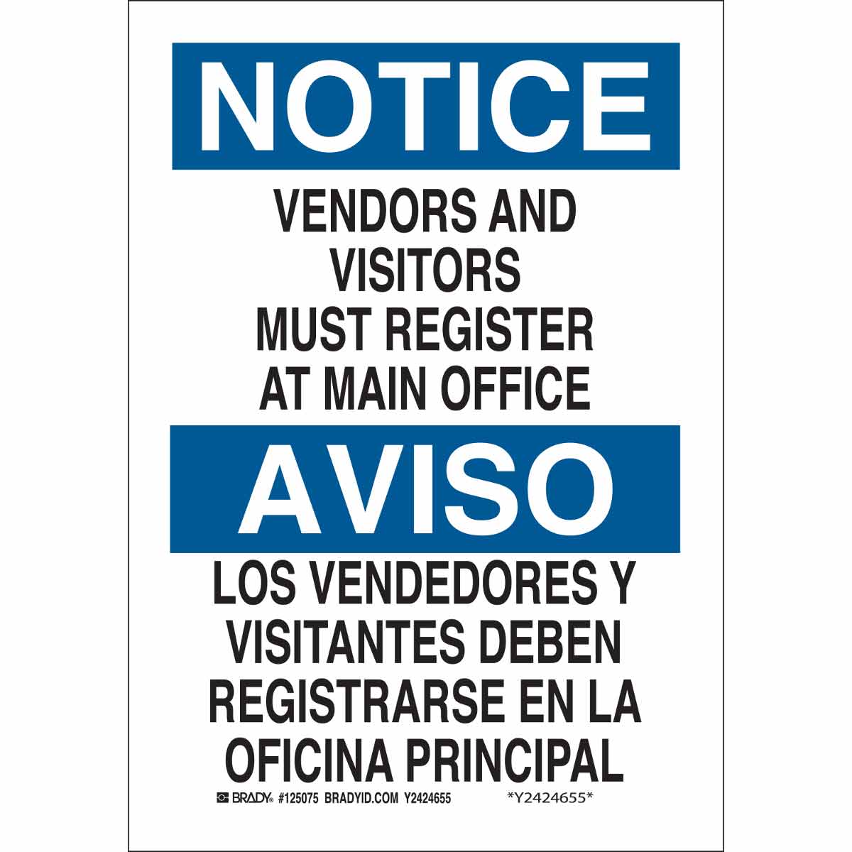 125078 B302 14X10 BLK/BLU/WHT BILING/NOTICE