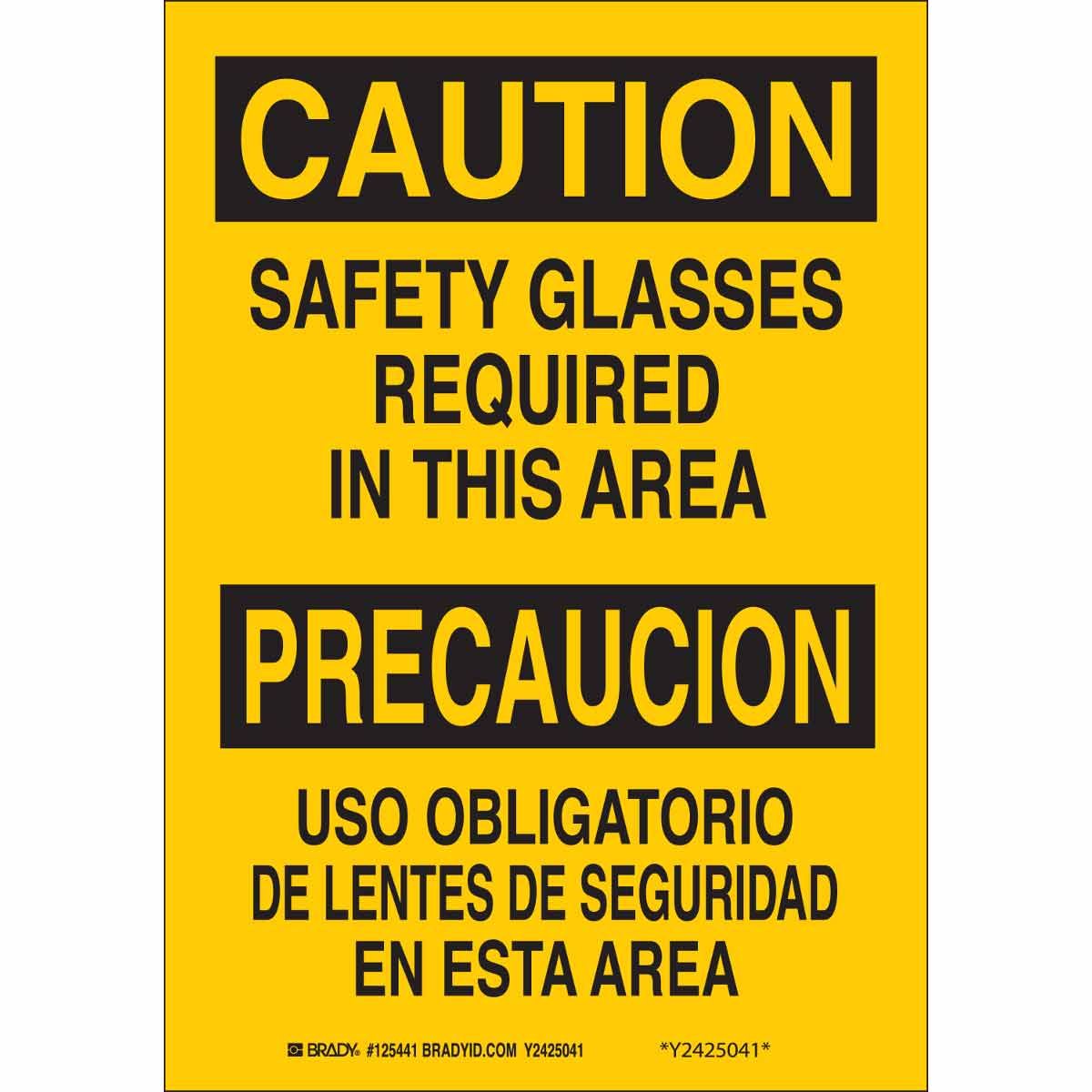 125442 B555 14X10 BLK/YEL BILING/CAUTION SAFE
