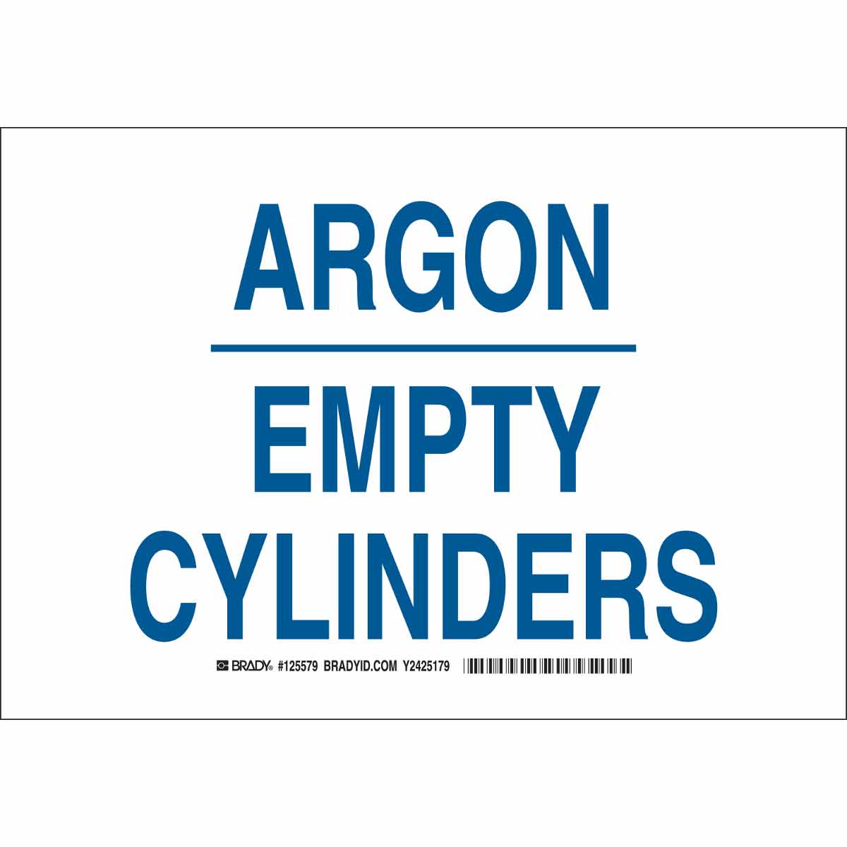 125581 B401 10X14 BLU/WHT ARGON EMPTY CYLINDERS