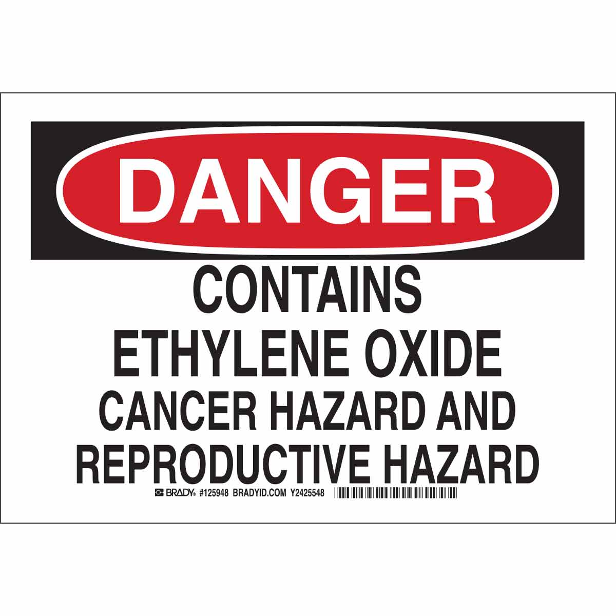 125948 B302 7X10 BLK/RED/WHT DANGER CONTAINS