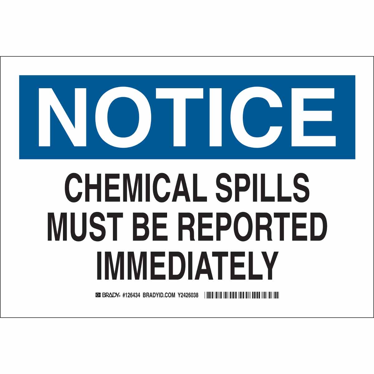 126437 B302 10X14 BLK/BLU/WHT NOTICE CHEMICAL