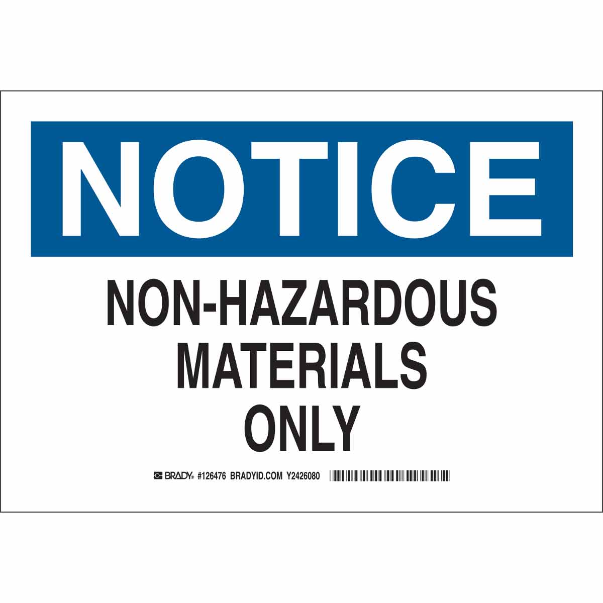 126479 B302 10X14 BLK/BLU/WHT NOTICE NON