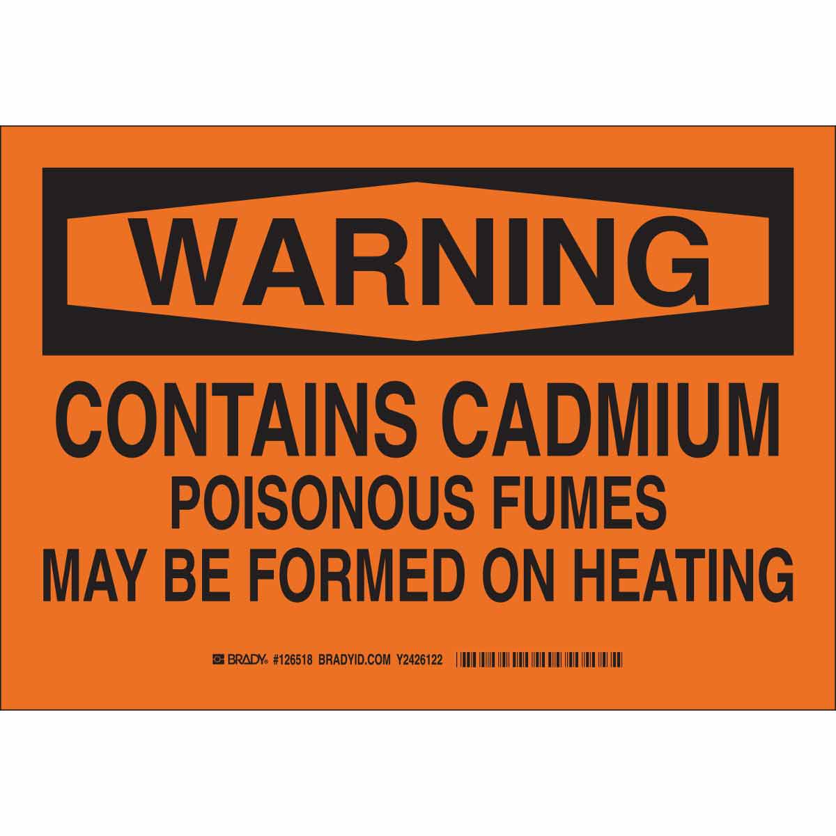 Contain warning. Ear Protection required. Brady Corporation. Eye Protection must be worn in this area