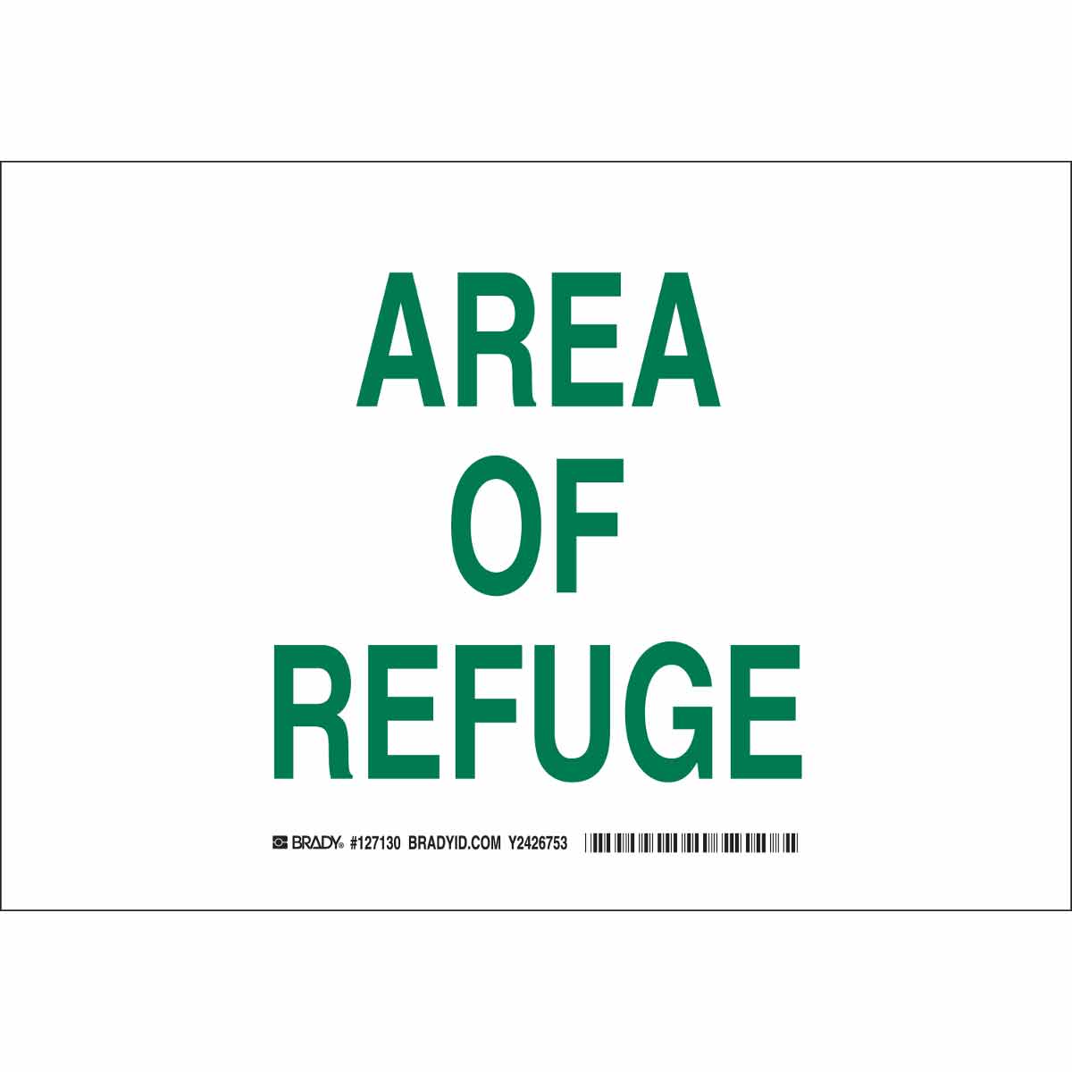 127129 B401 7X10 GRN/WHT AREA OF REFUGE