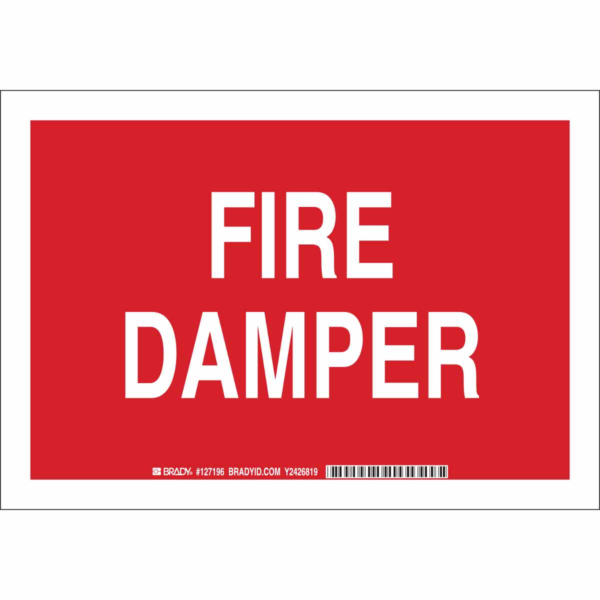 127197 B555 10X14 WHT/RED FIRE DAMPER