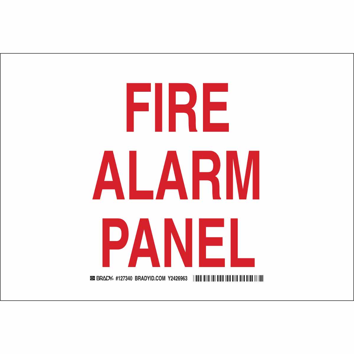 127343 B302 10X14 RED/WHT FIRE ALARM PANEL