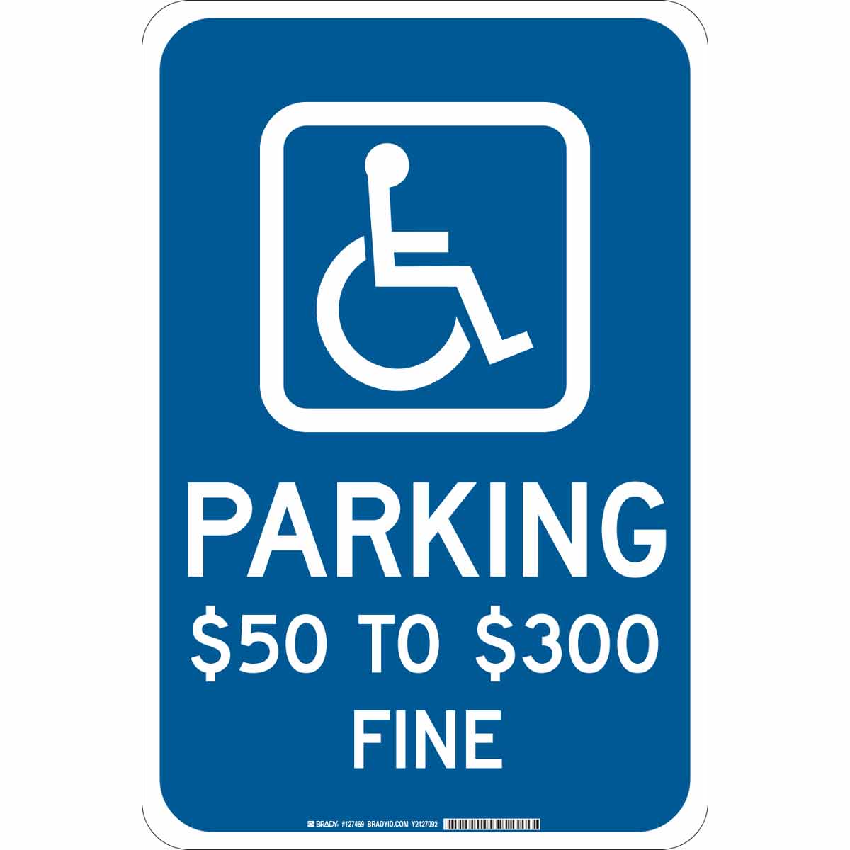 127468 B401 18X12 WHT/BLU MISSOURI PARKING