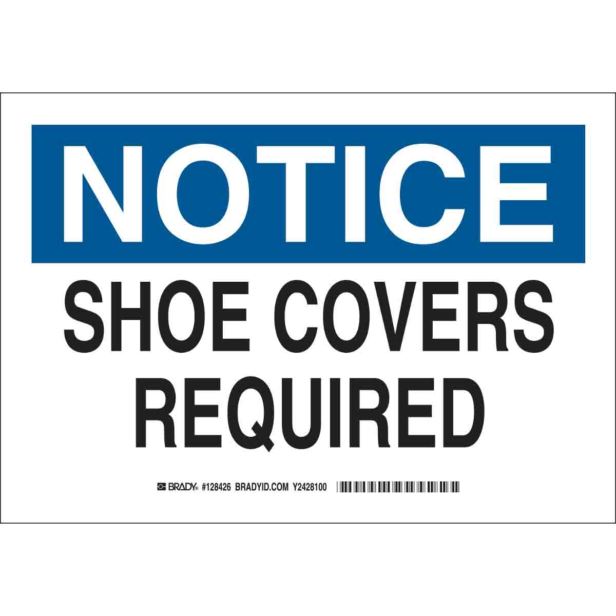 128428 B401 10X14 BLK/BLU/WHT NOTICE SHOE