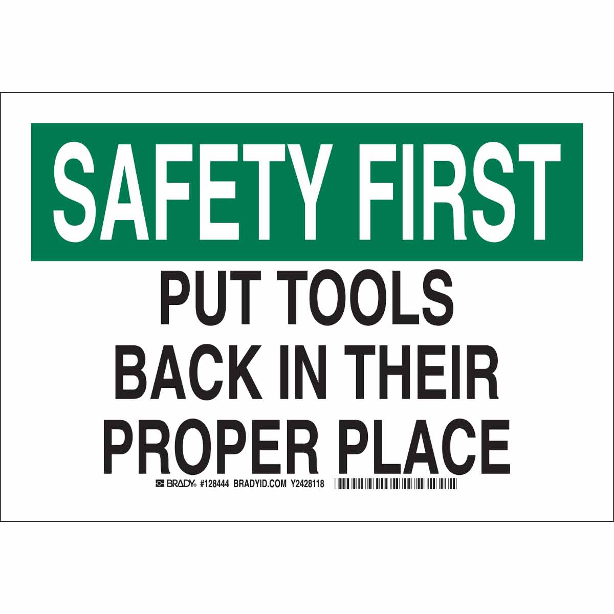 Safety first. Put the Safety features. Back tools
