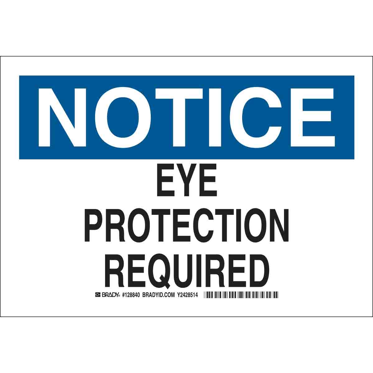 128843 B302 10X14 BLK/BLU/WHT NOTICE EYE