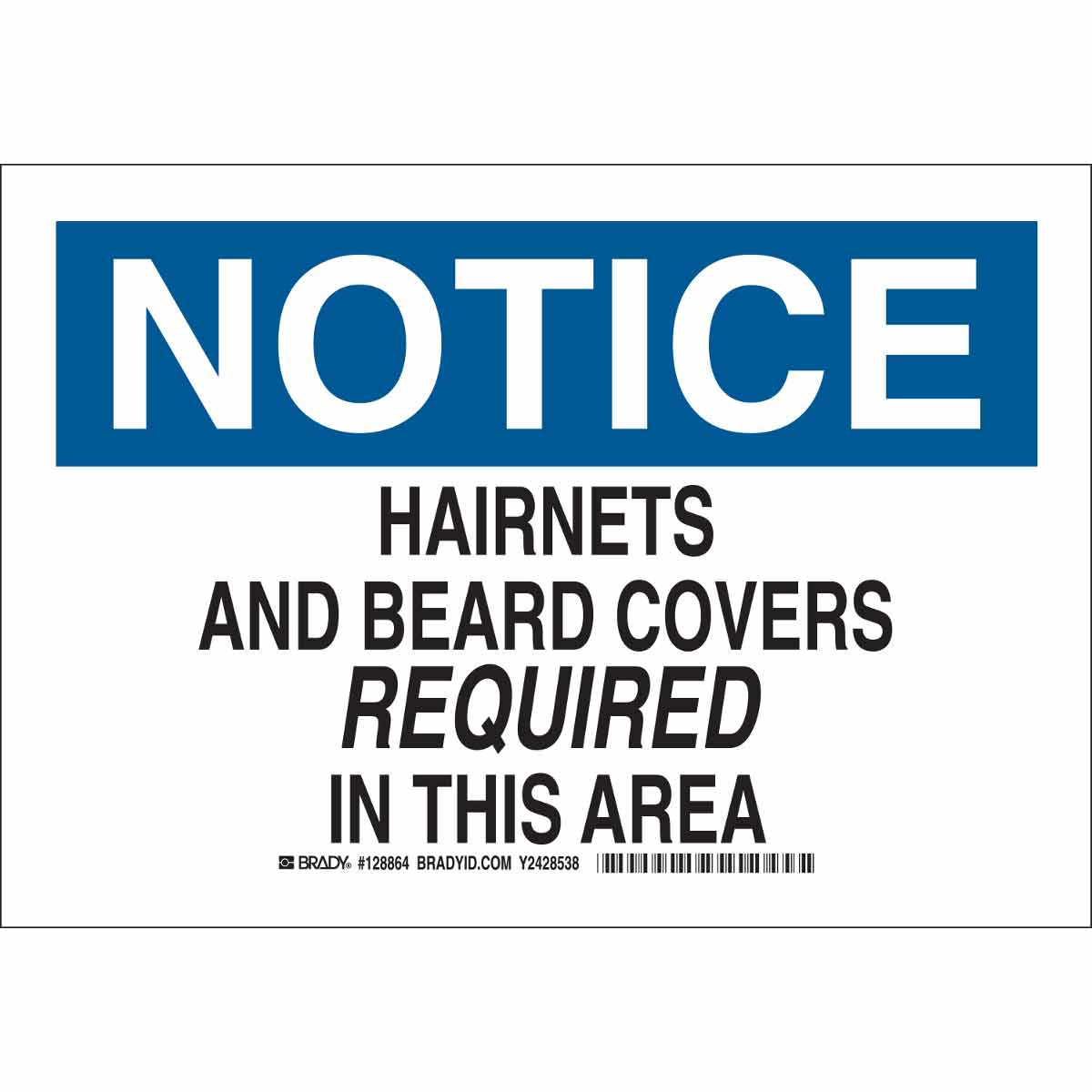128867 B302 10X14 BLK/BLU/WHT NOTICE HAIRNETS