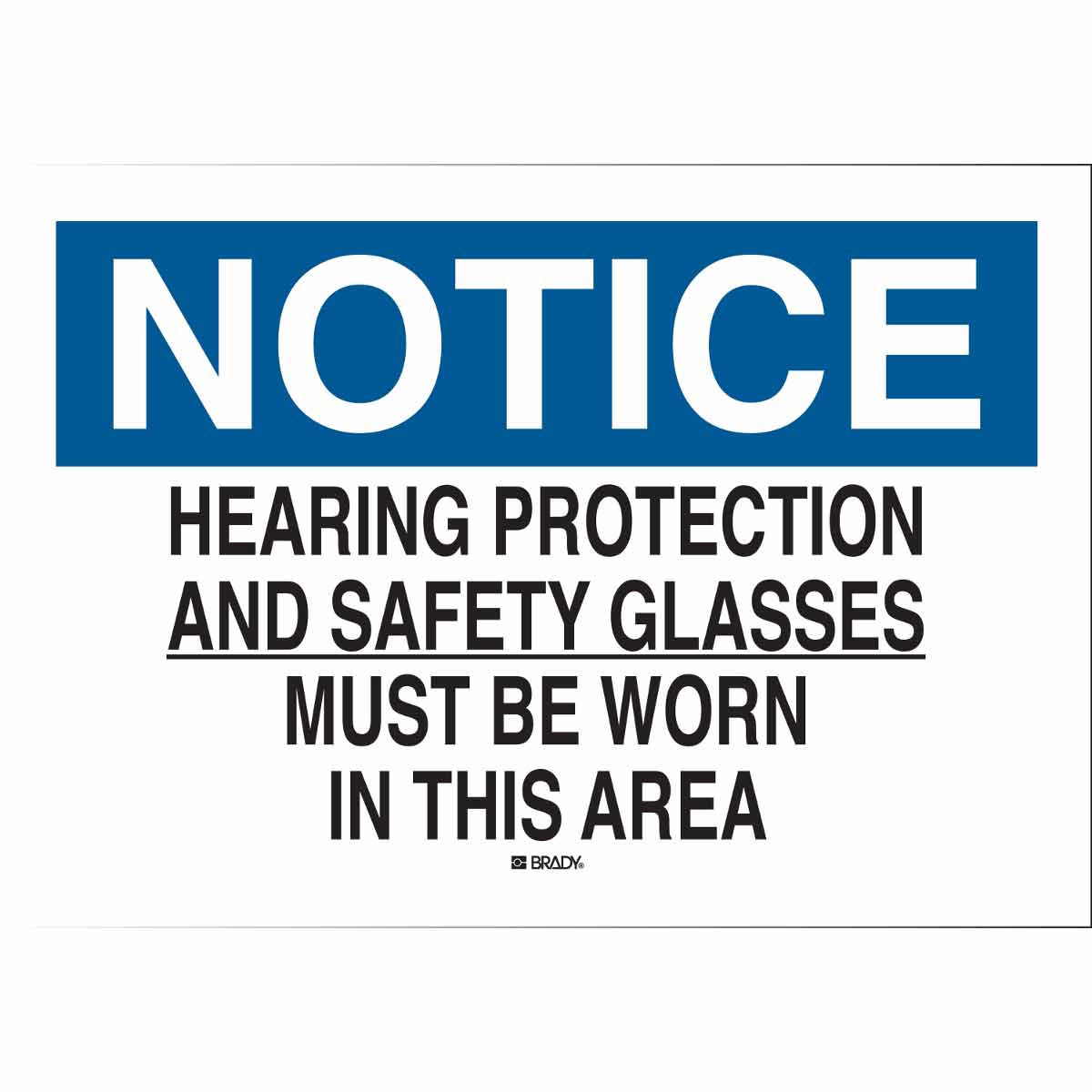 128876 B302 7X10 BLK/BLU/WHT NOTICE HEARING