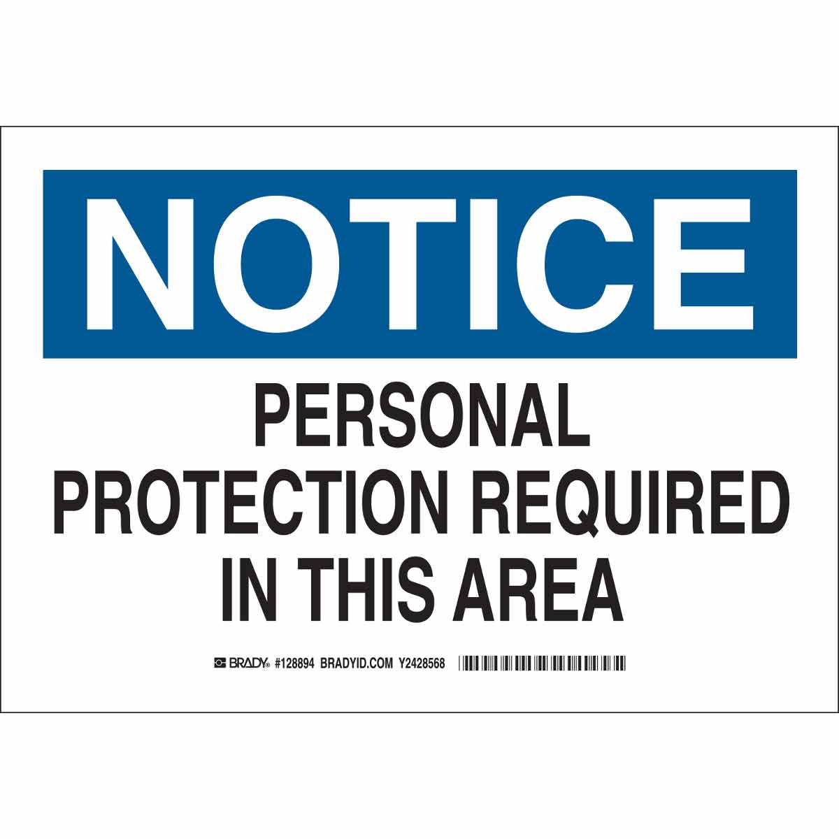 128896 B401 10X14 BLK/BLU/WHT NOTICE PERSONAL